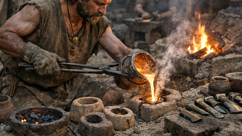青銅の製作工程のイメージ画像