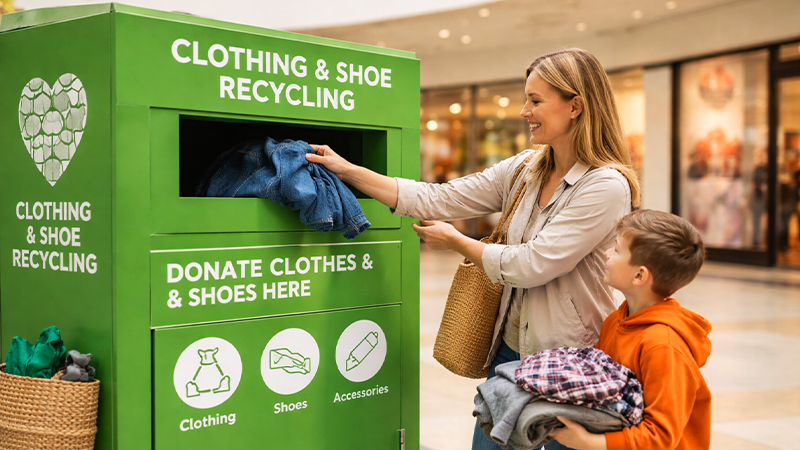 古着のリサイクルボックスのイメージ画像