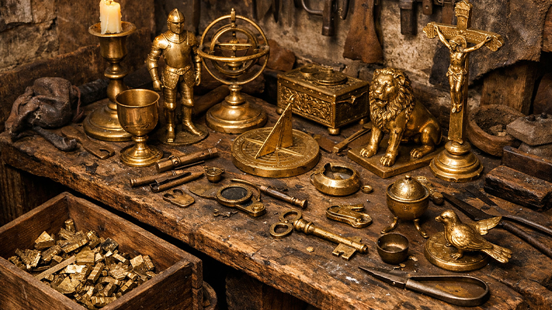 真鍮細工師の仕事場のイメージ画像