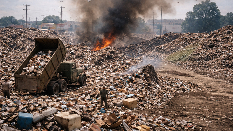 1960年代のゴミ処理場のイメージ画像