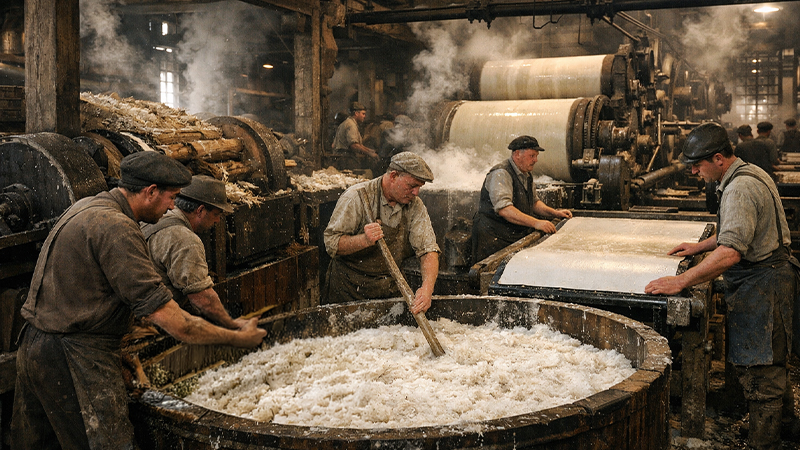 木材パルプ製造工場のイメージ画像