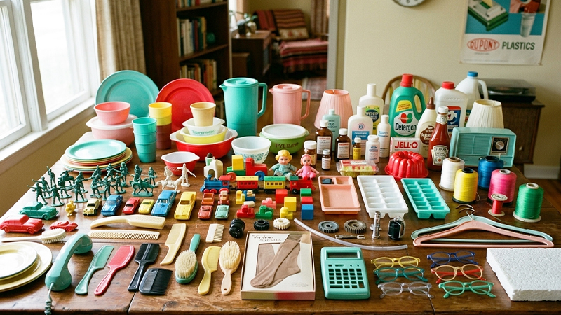 プラスチック・ナイロン・ポリエチレン・ポリスチレンなどを材料とする製品群のイメージ画像