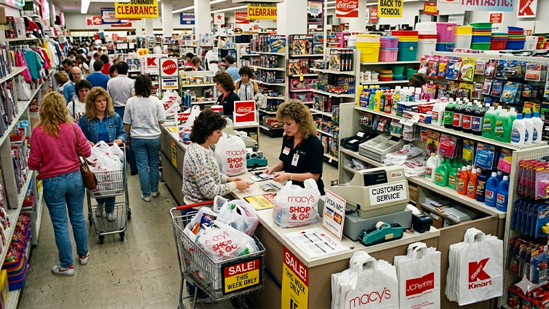 1980年代のアメリカのデパートのイメージ画像