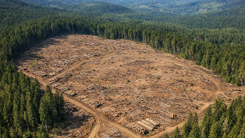 伐採された森林のイメージ画像