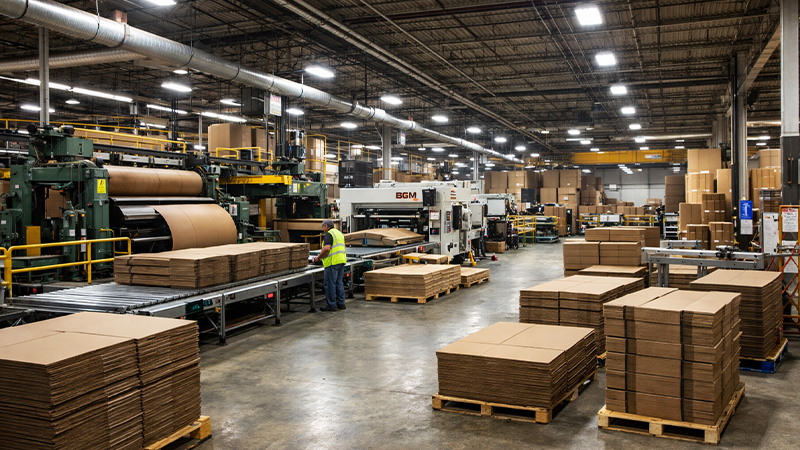 ダンボール製造工場のイメージ画像