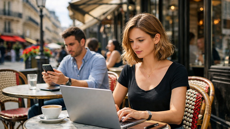 デジタル製品に接する人々のイメージ画像