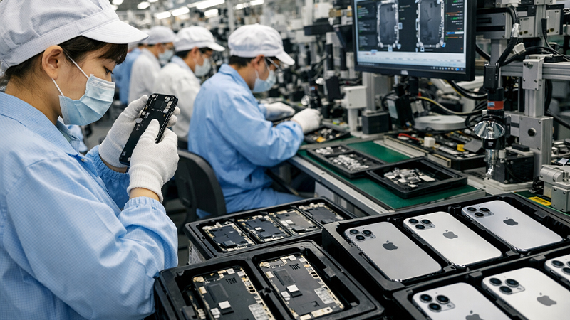 iPhone製造工場のイメージ画像