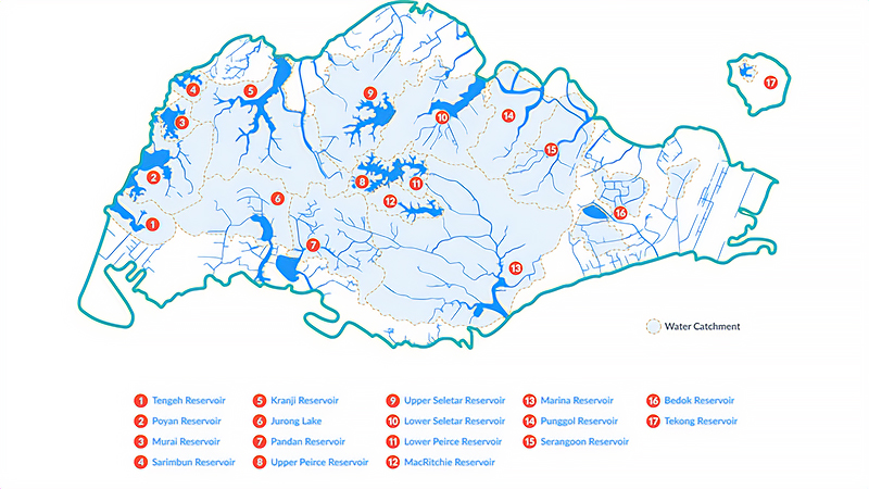 シンガポールの雨水貯水ネットワーク
